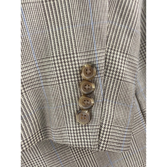 Vintage Ralph Lauren Sport Coat 48 L Beige Silk Wool Glen Plaid Designer LRL - Picture 8 of 13